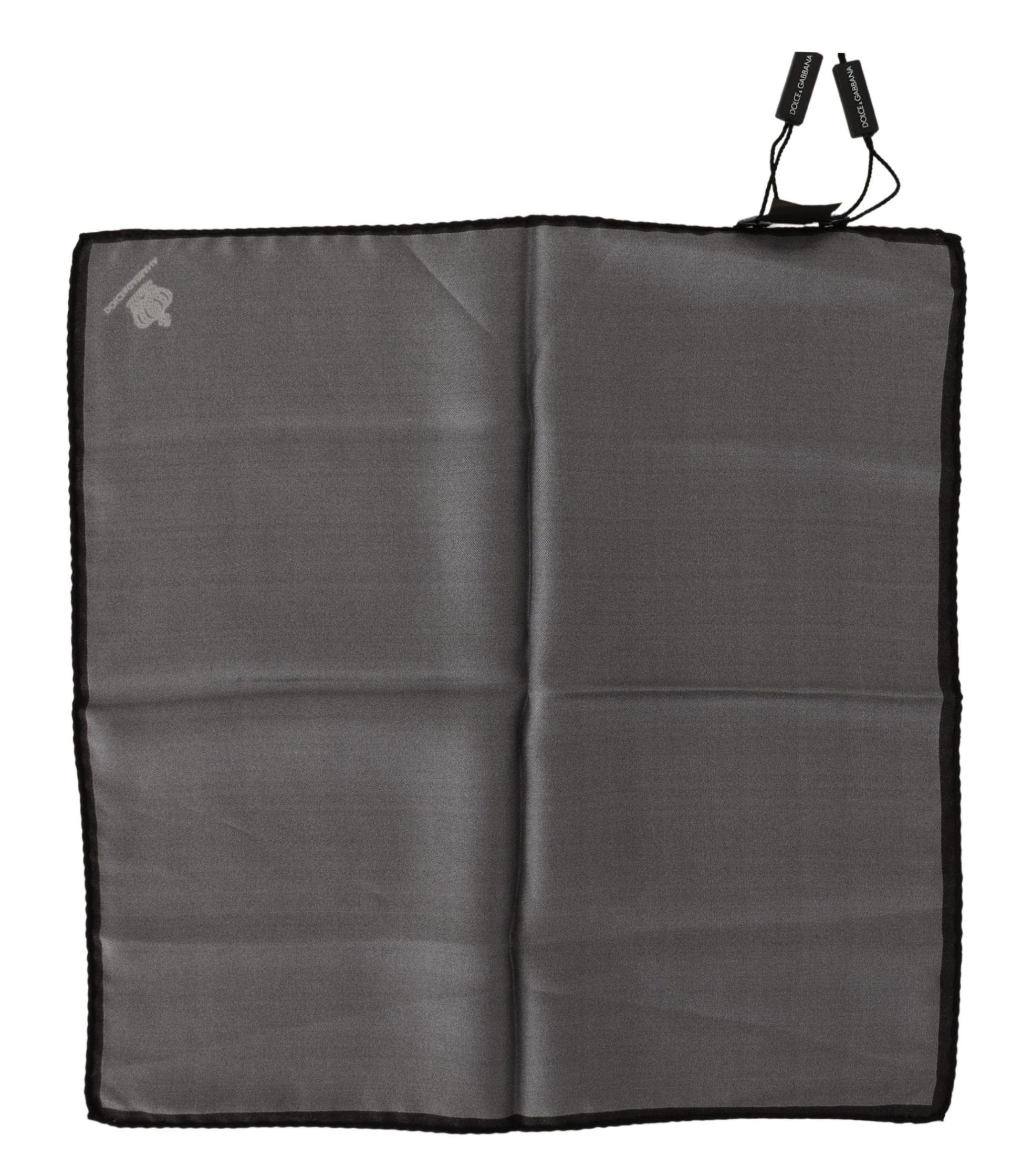 Graues quadratisches Taschentuch aus 100 % Seide Graues quadratisches Taschentuch aus 100 % Seide