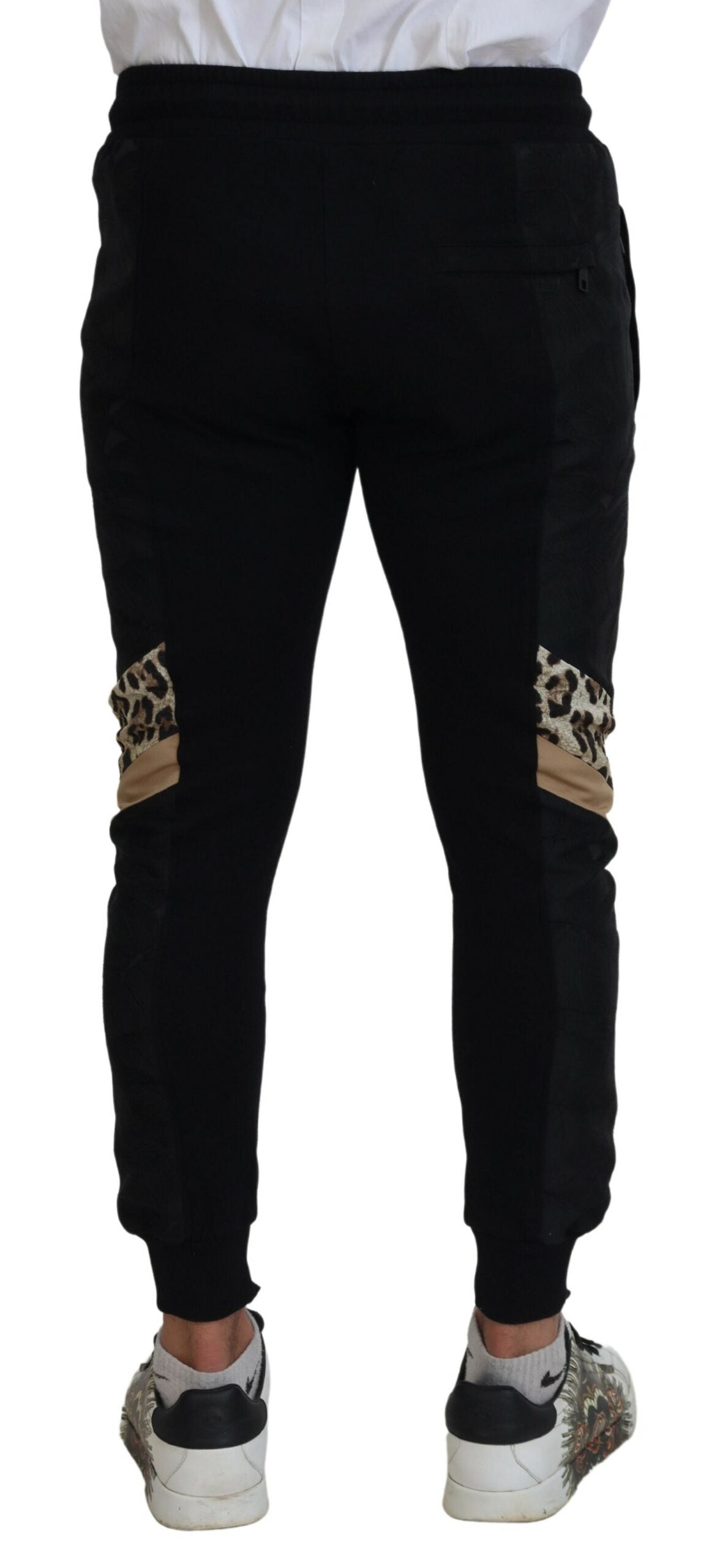 Schwarze Skinny Jogger-Hose aus Polyester für Herren