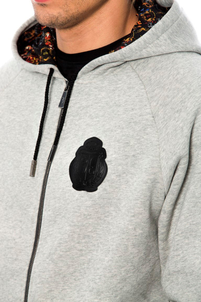 Grauer Kapuzen-Sweatsuit aus Baumwolle