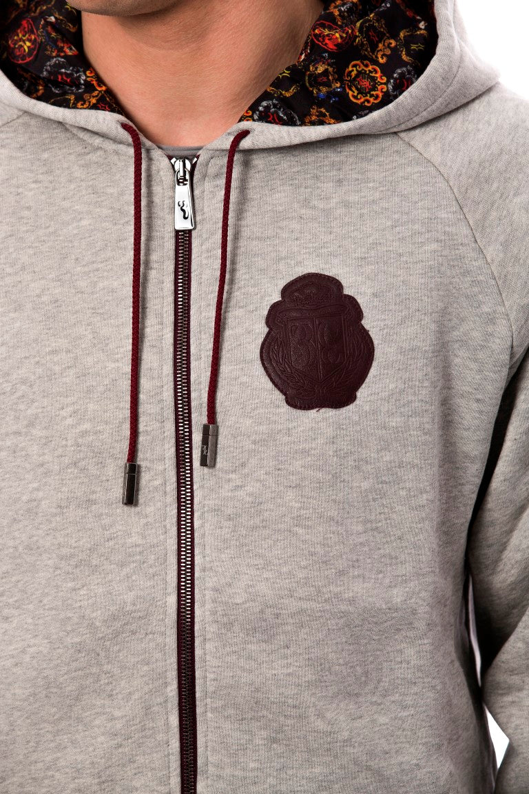 Grauer Kapuzen-Sweatsuit aus Baumwolle