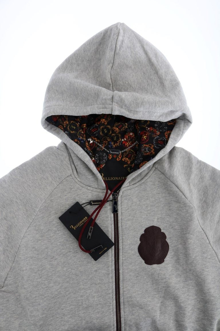 Grauer Kapuzen-Sweatsuit aus Baumwolle