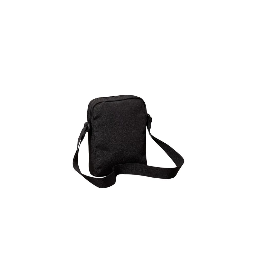 Schwarze Messenger-Tasche aus recyceltem Polyester