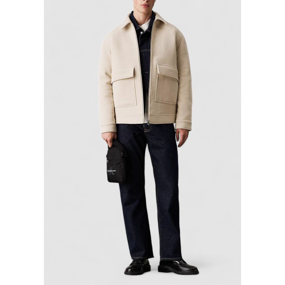 Schwarze Messenger-Tasche aus recyceltem Polyester