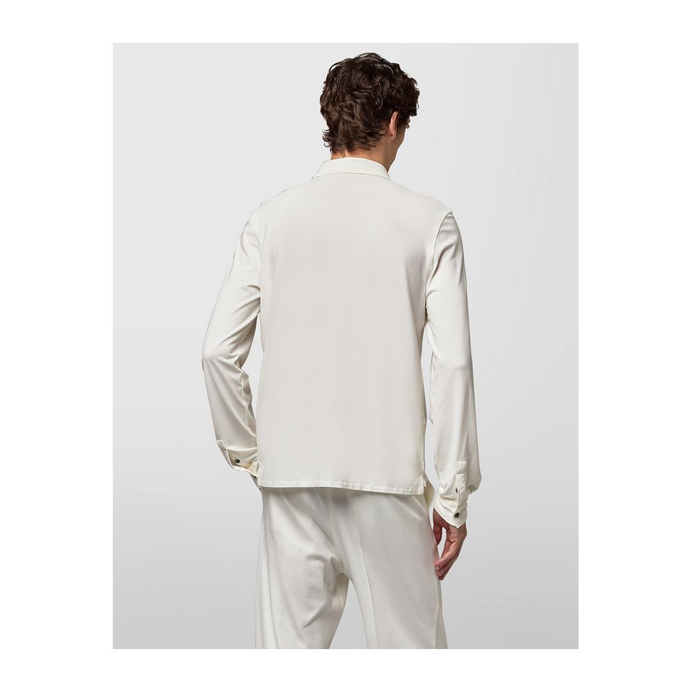Alpha Studio White Cotton Shirt
