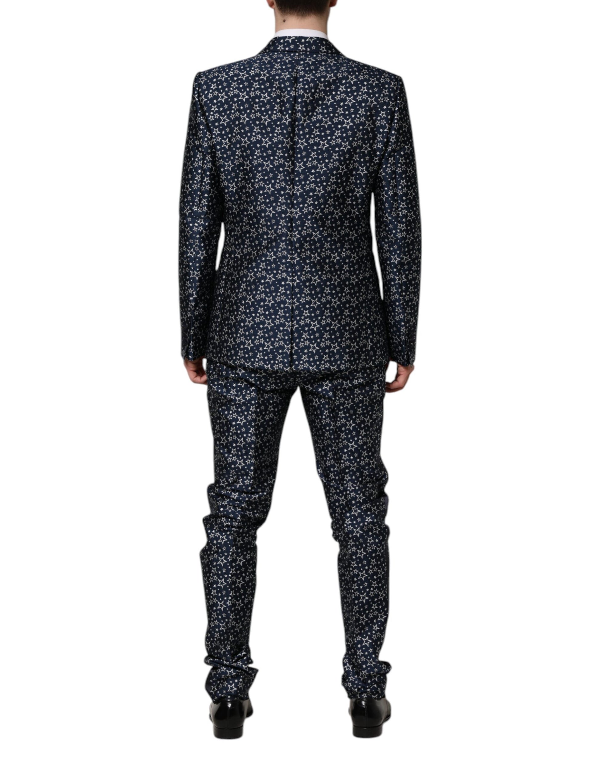 Blauer MARTINI Star Jacquard 3-teiliger Anzug