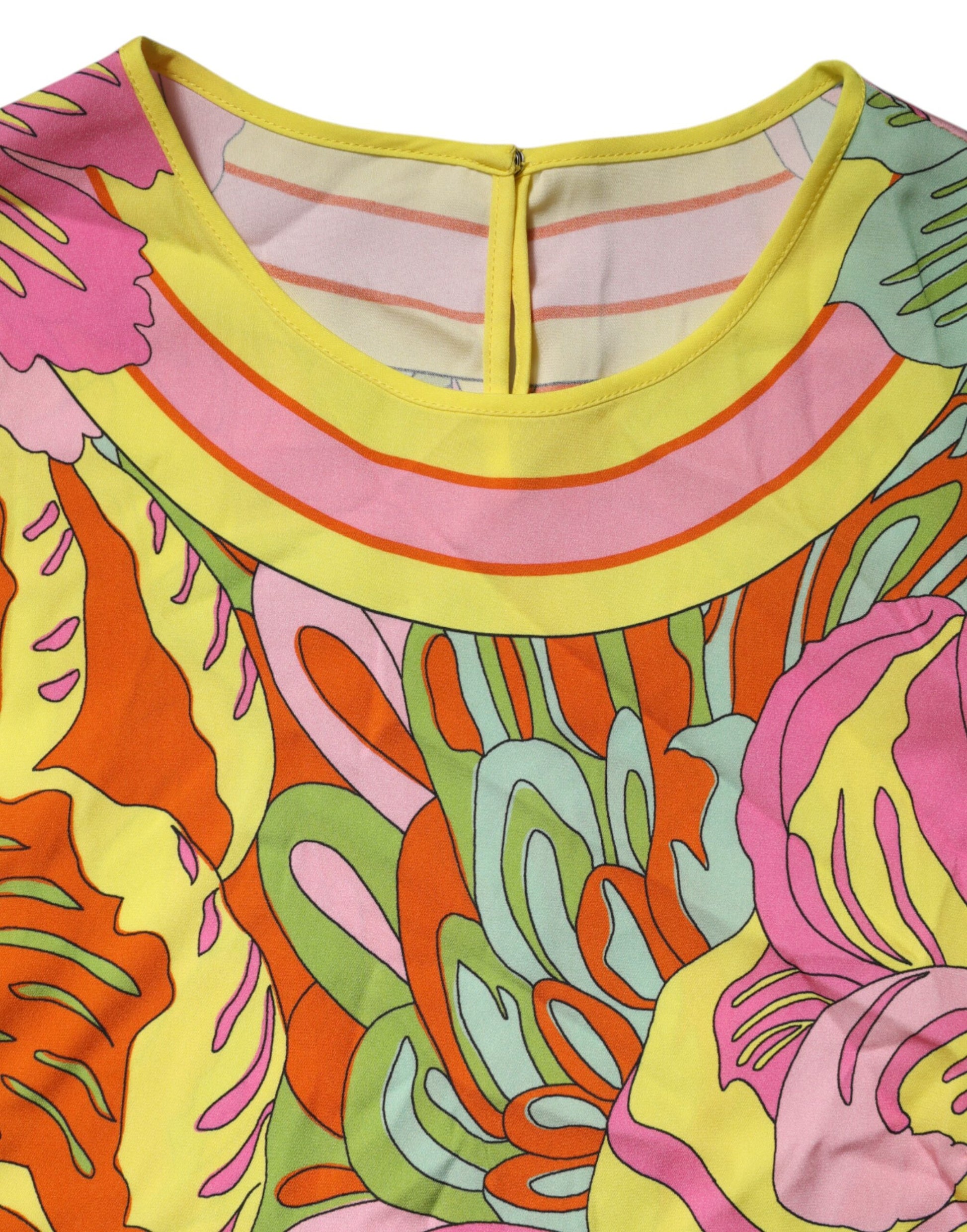 Dolce & Gabbana Multicolor Floral Roundneck Sleeveless Top