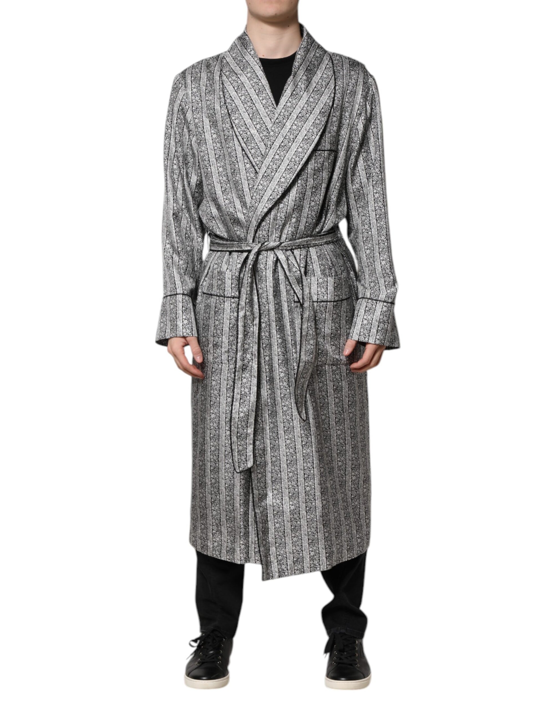 Mehrfarbige Wickeljacke mit Blumenmuster