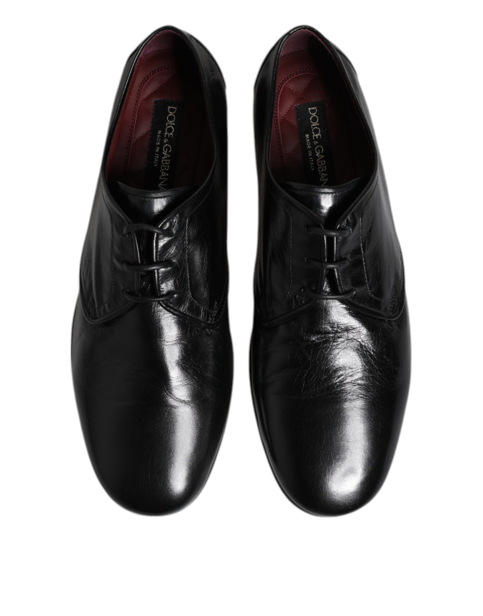 Dolce & Gabbana Black Leather Lace Up Derby Dress Formal Shoes