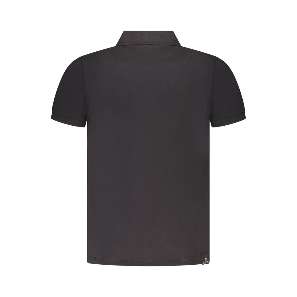 Accademia Militare Black Cotton Polo Shirt