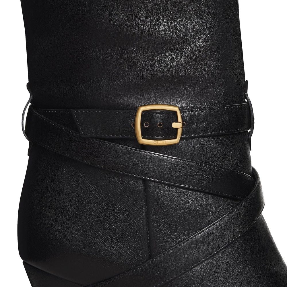 Celine Black Calfskin High Heel Boots
