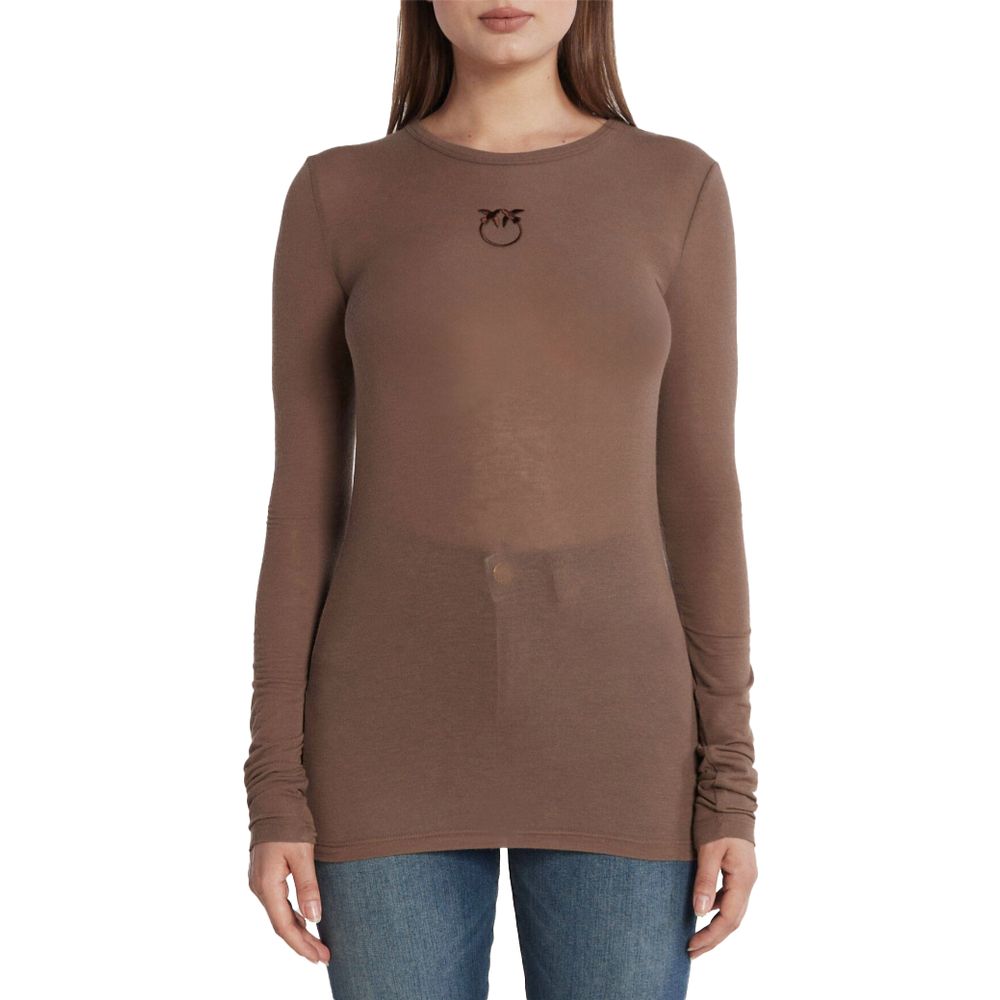PINKO Brown Viscose Sweater