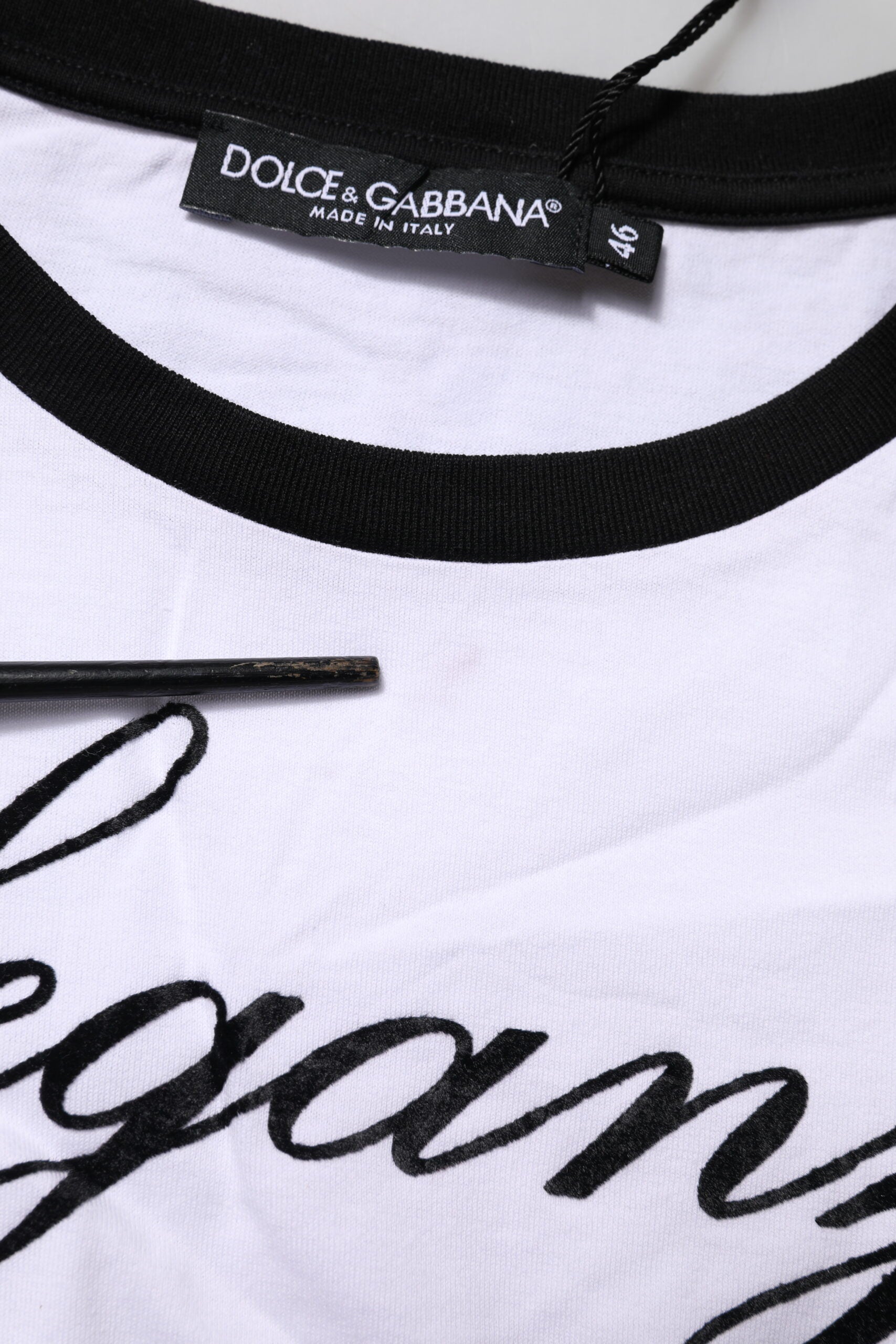 Dolce & Gabbana White Eleganza Cotton Crew Neck Tee T-shirt