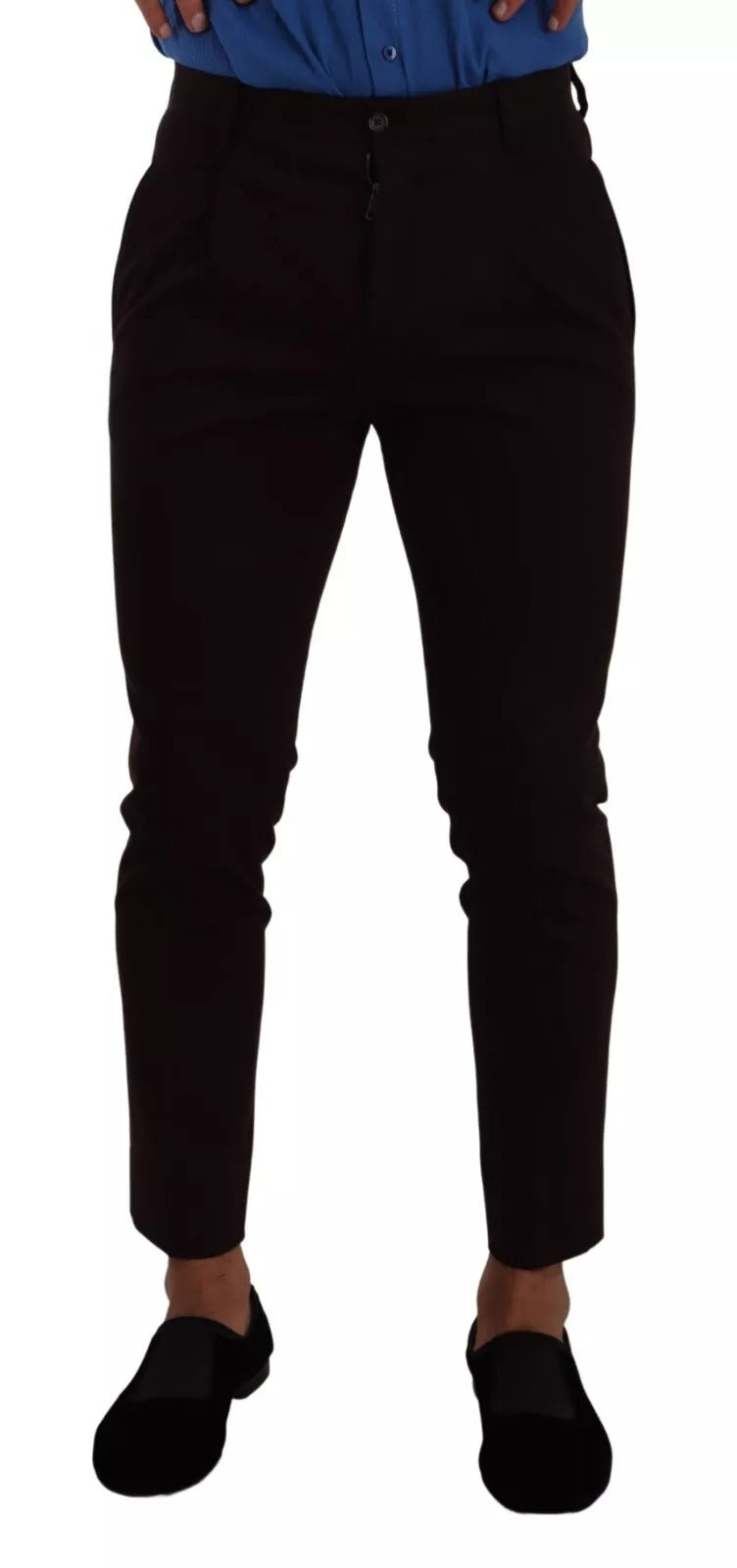 Dolce & Gabbana Bordeaux Cotton Stretch Skinny Trouser
