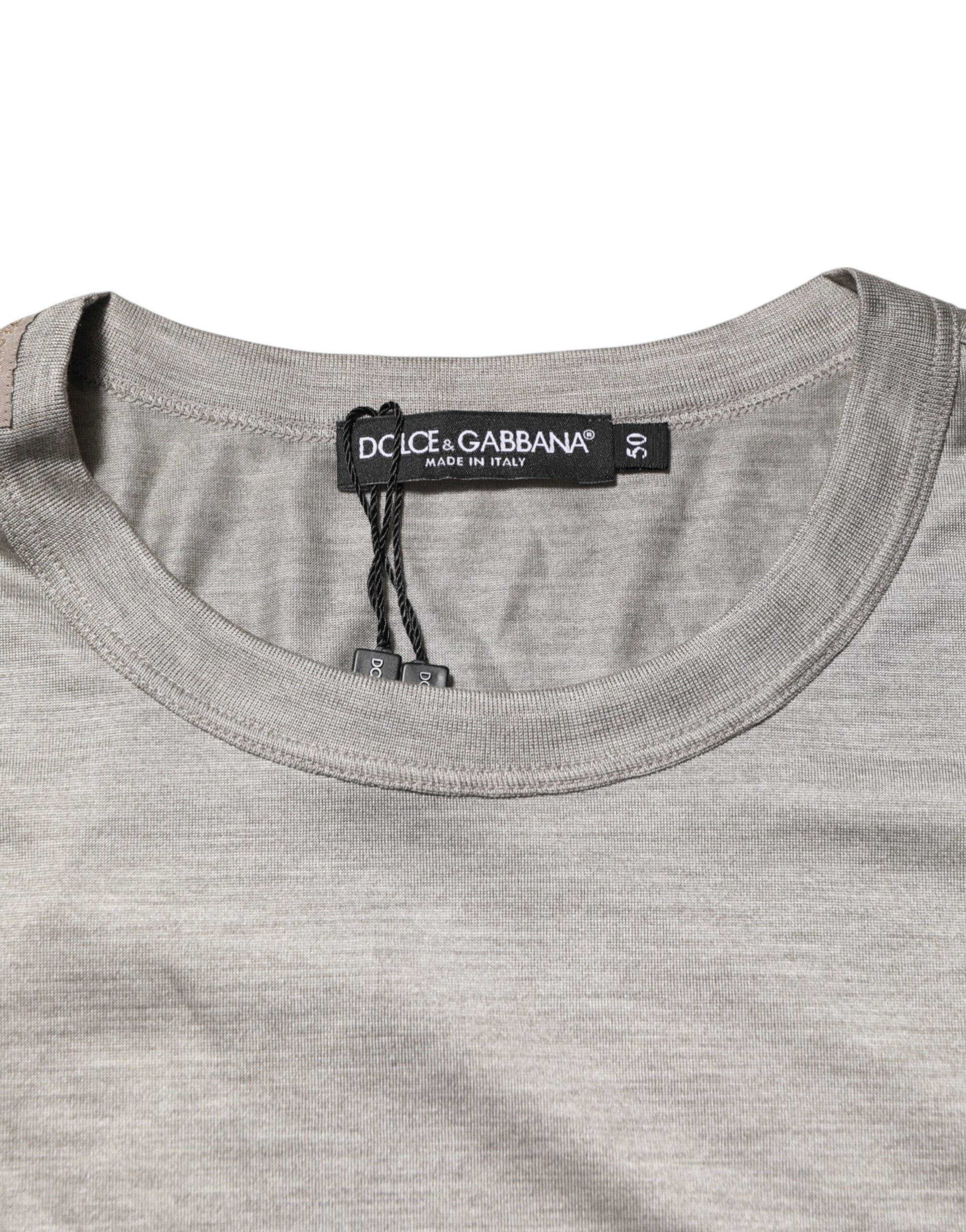 Dolce & Gabbana Beige Hazelnut Cotton Shortsleeve Shirt T-shirt