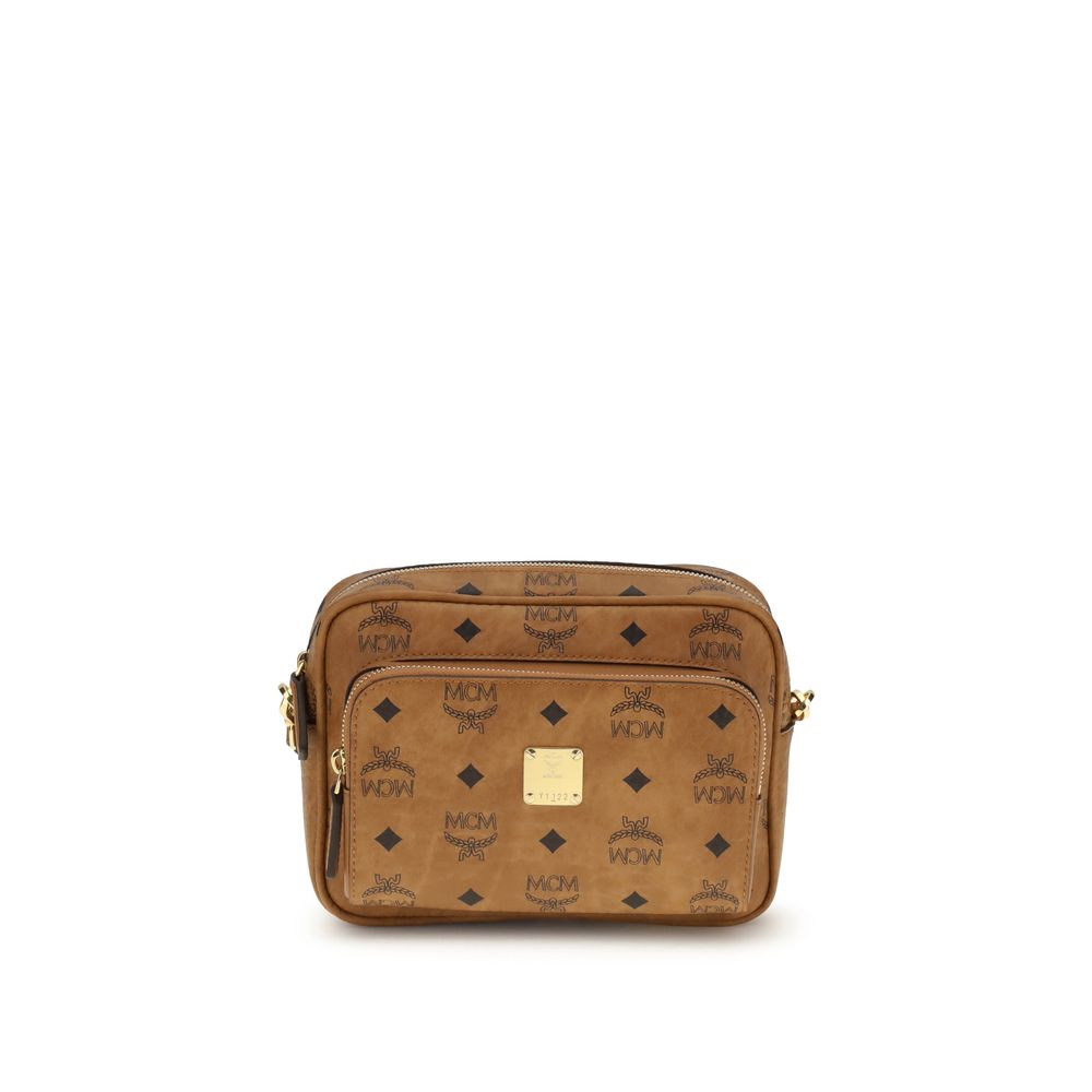 MCM Brown Fabric Shoulder Bag