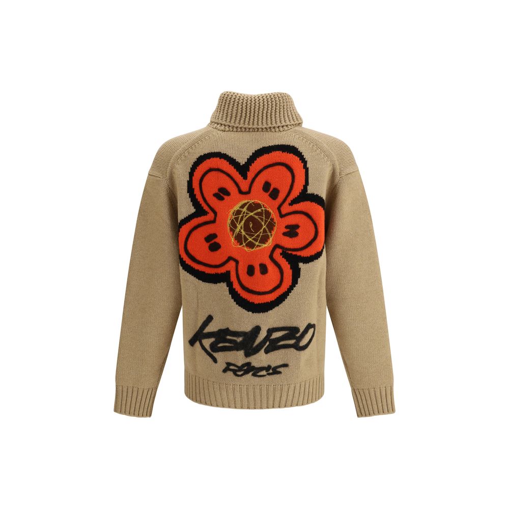 Kenzo Beige Wool Cardigan