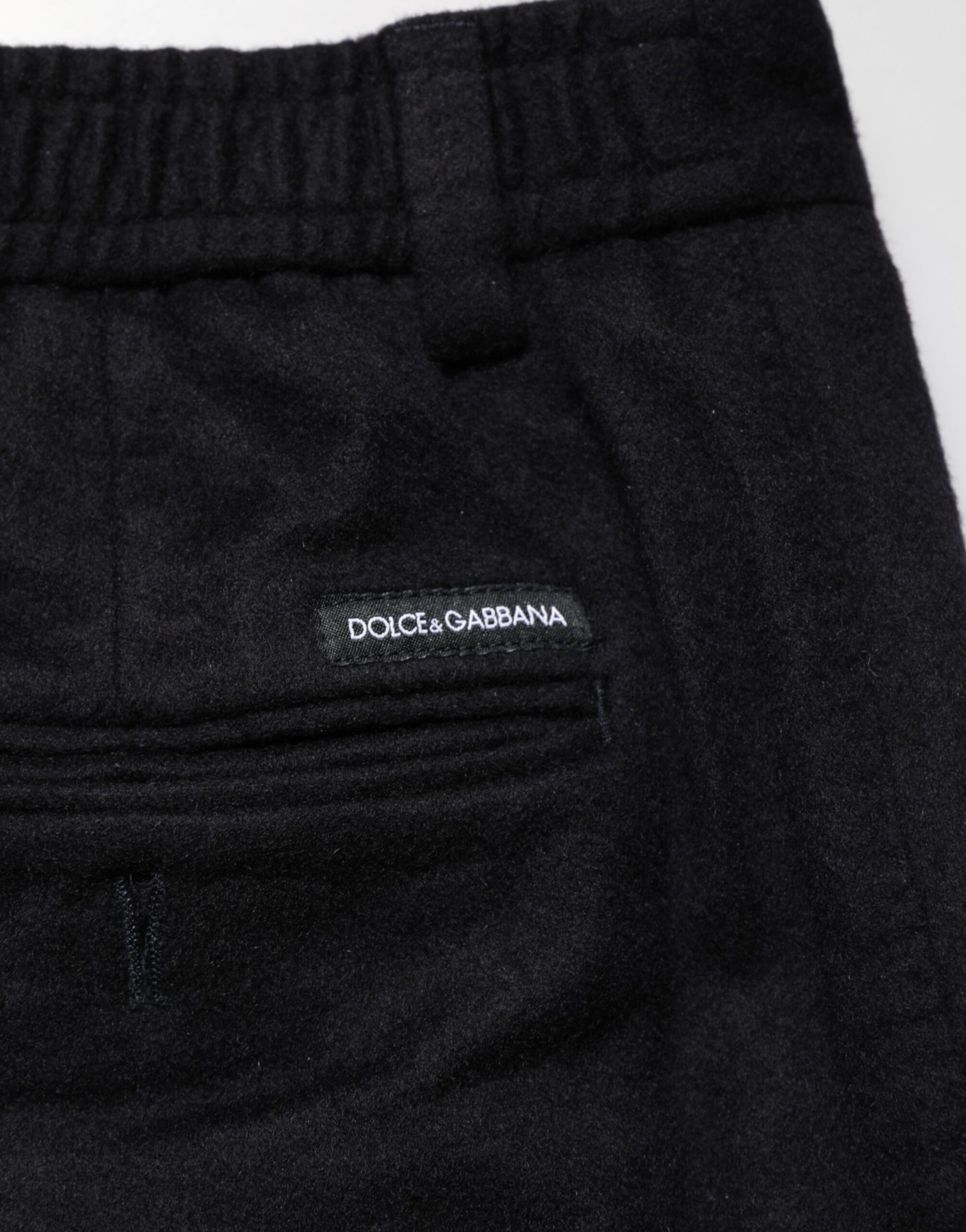 Dolce & Gabbana Black Cashmere Dress Formal Men Trouser Pants