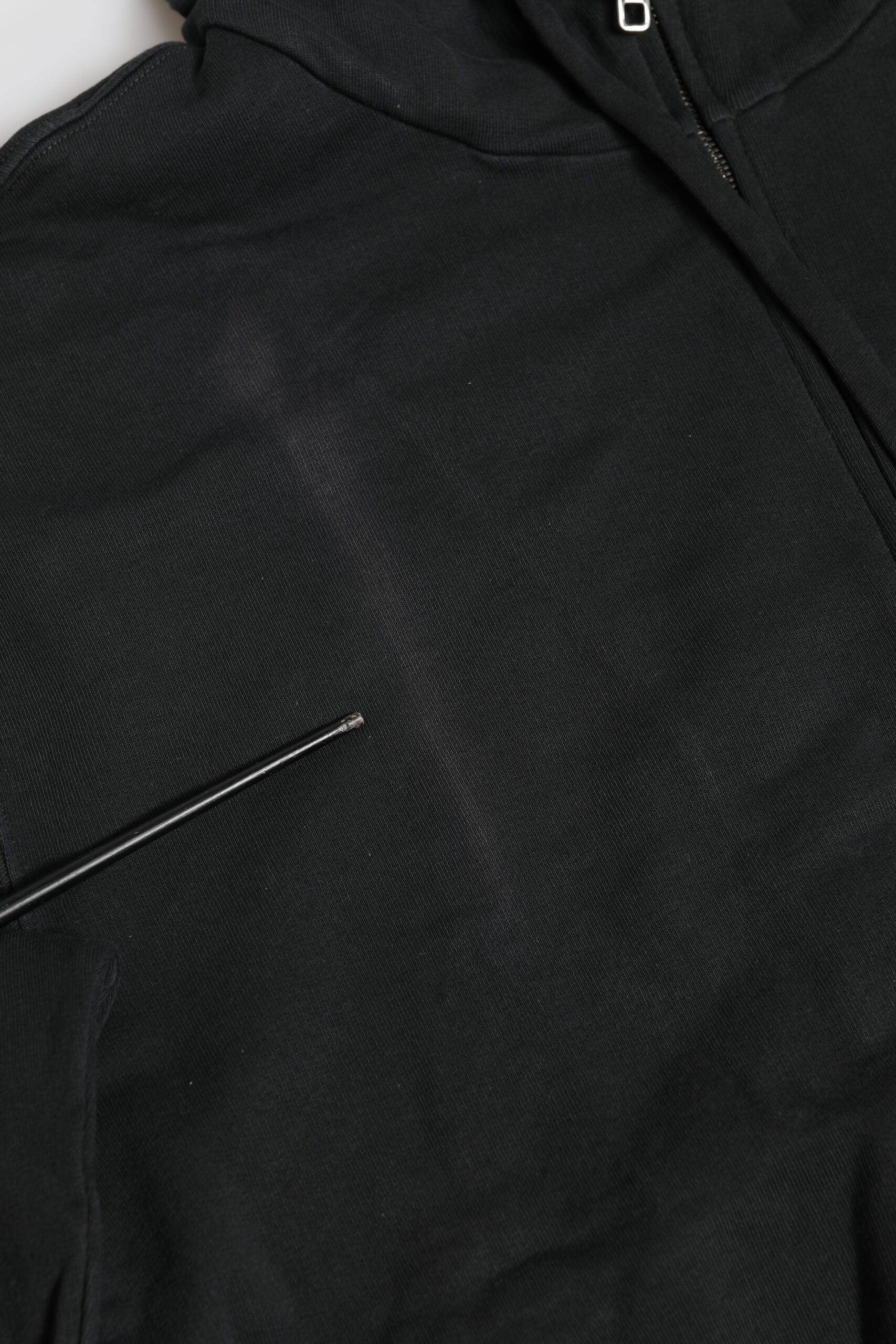 Dolce & Gabbana Black Logo FullZip Hooded Sweatshirt Sweater