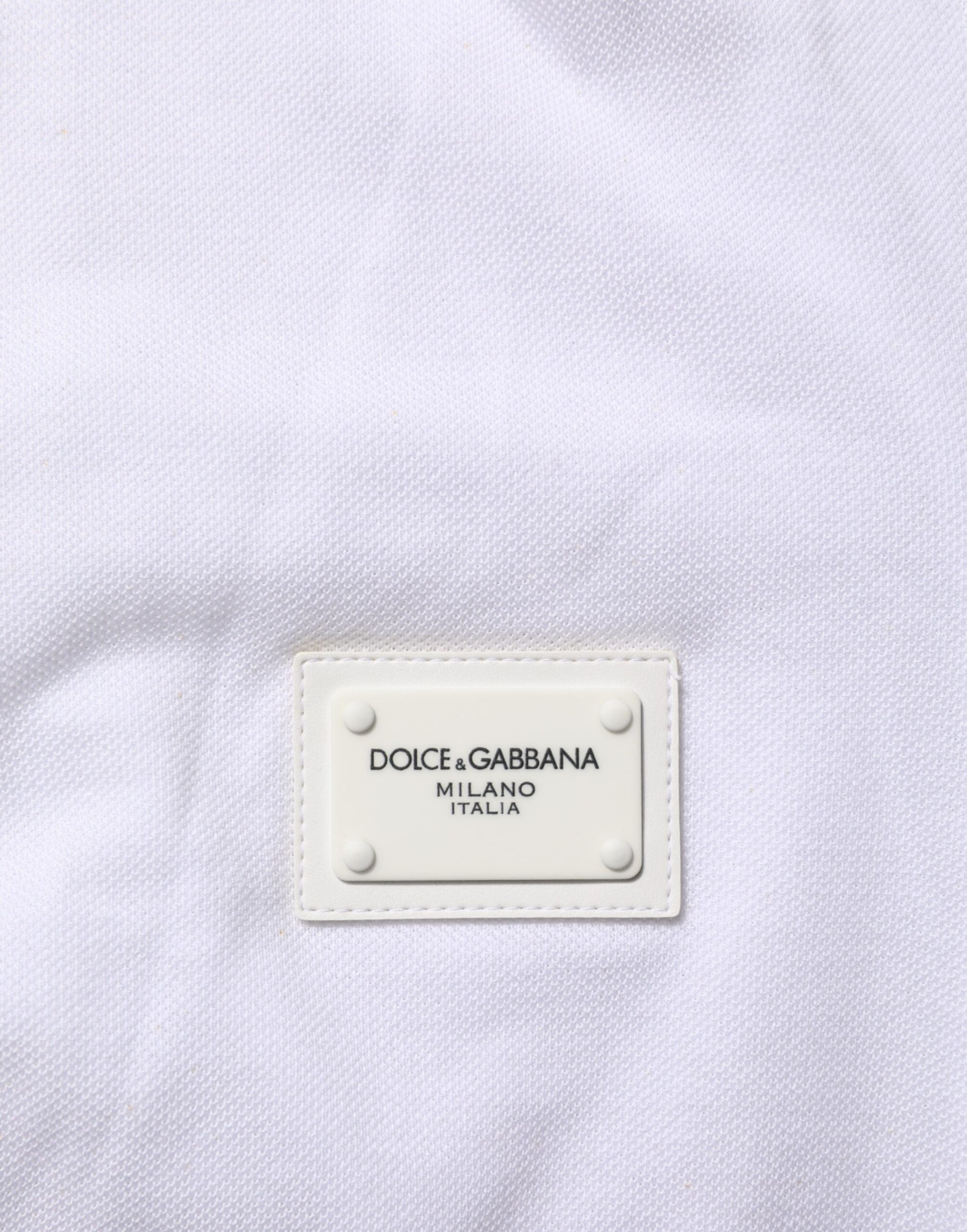 Dolce & Gabbana White Collared Short Sleeves Polo T-shirt
