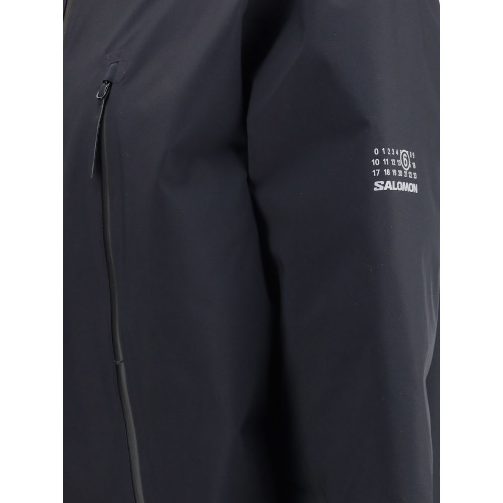 MM6 Black Polyester Parka