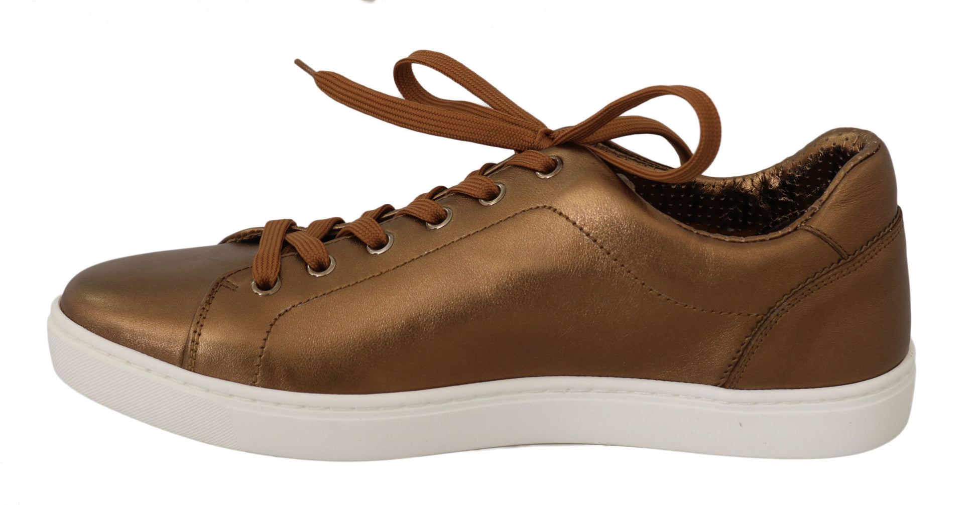 Goldene Leder-Freizeitschuhe für Herren
