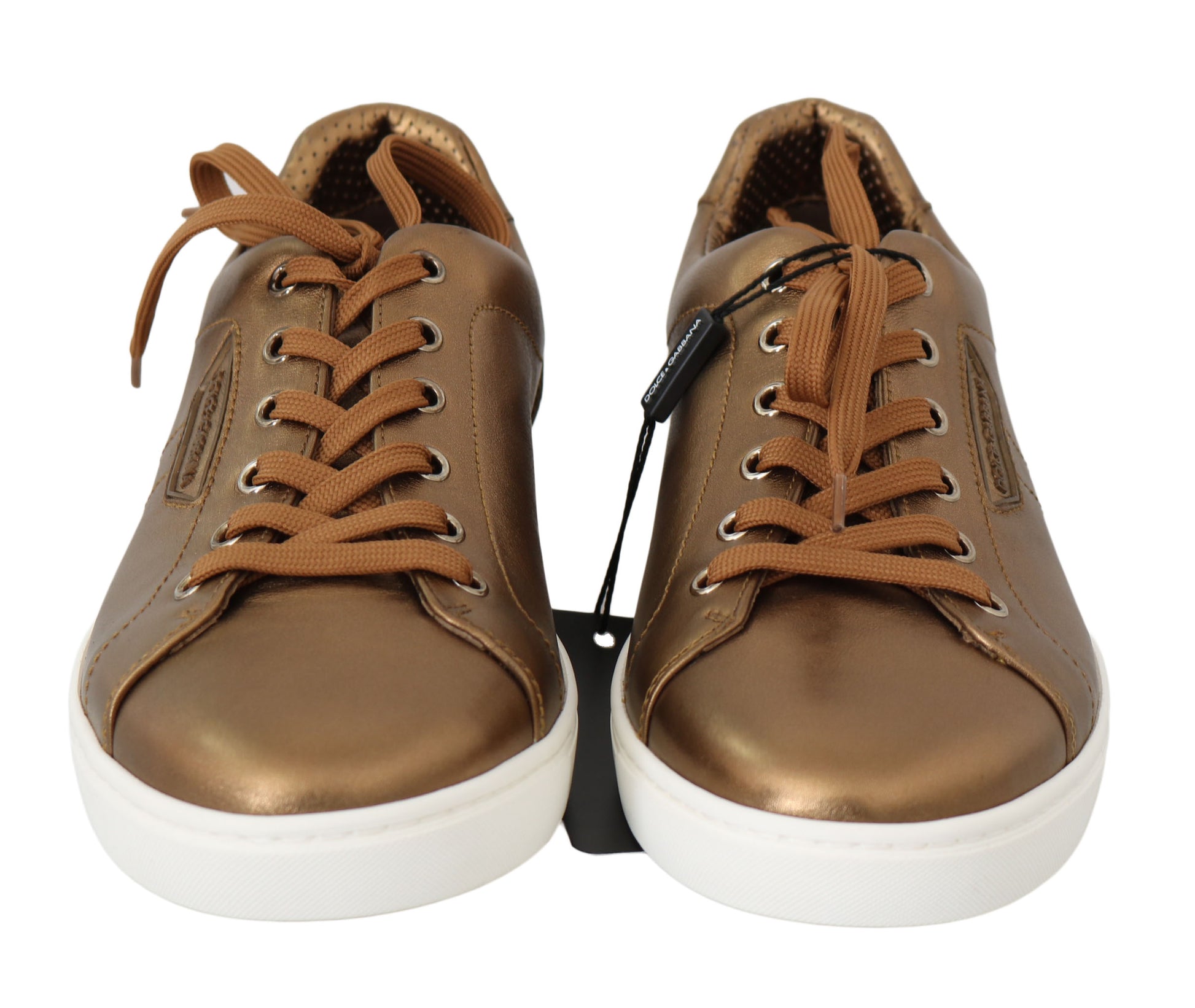 Goldene Leder-Freizeitschuhe für Herren