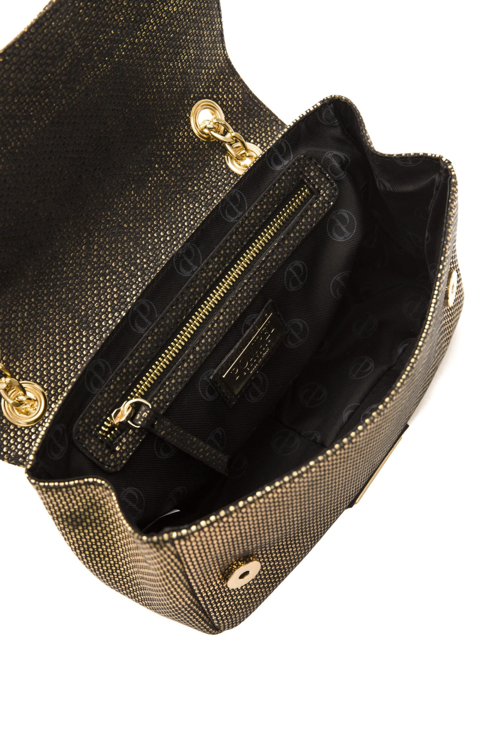 Schwarze Umhängetasche aus Leder für Damen