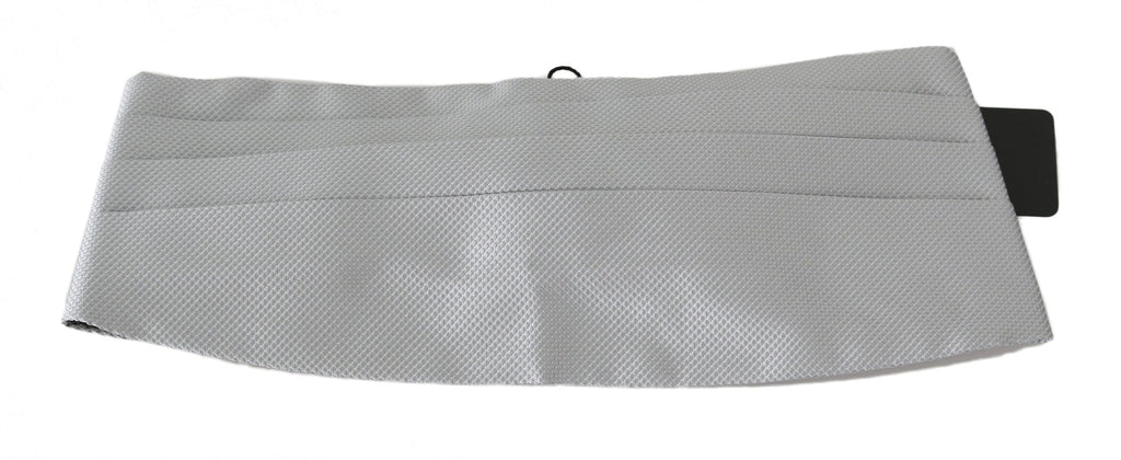Grauer Herren Taillengürtel 100% Seide Kummerbund