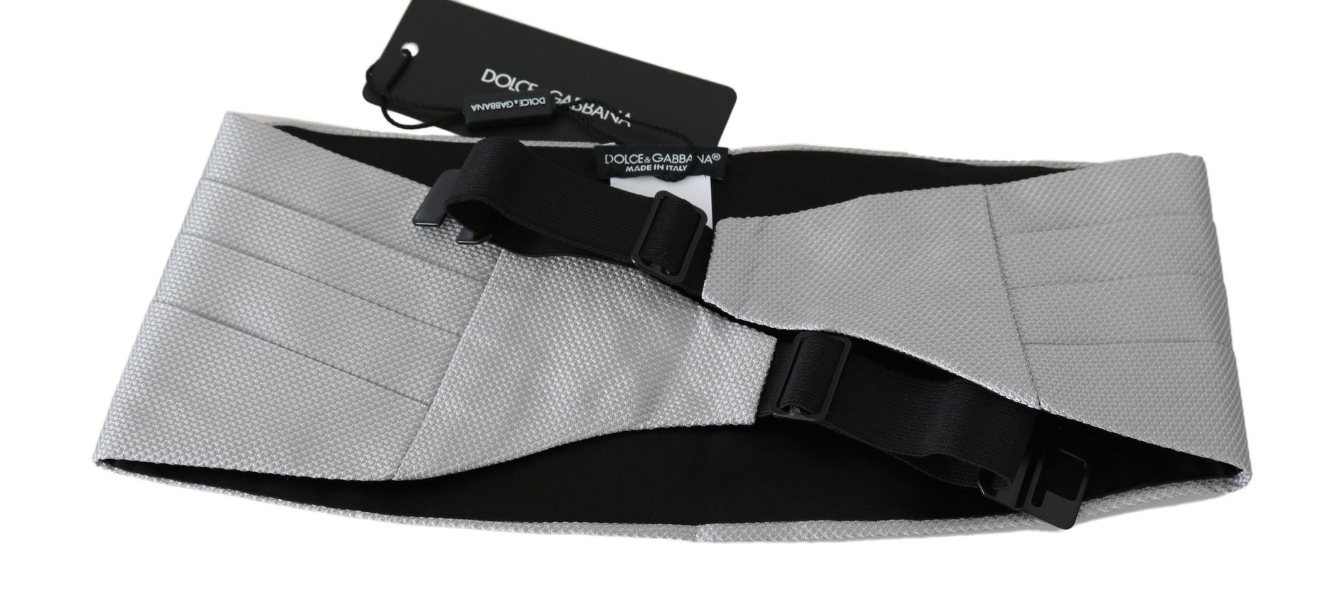 Grauer Herren Taillengürtel 100% Seide Kummerbund