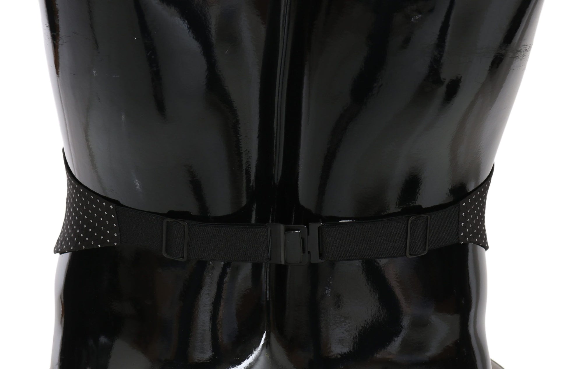 Schwarz gepunkteter Taillengürtel aus Seide, Kummerbund