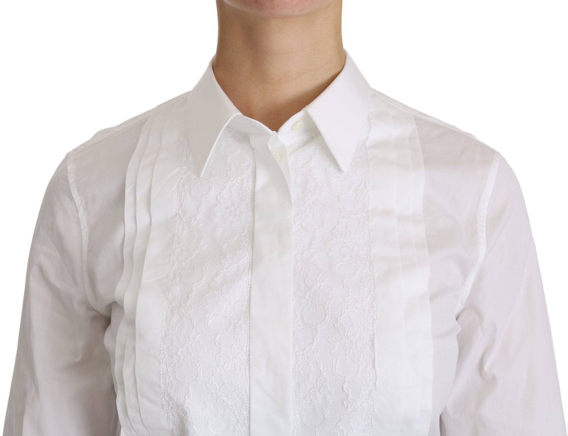 Weißes Poloshirt mit Kragen und langen Ärmeln