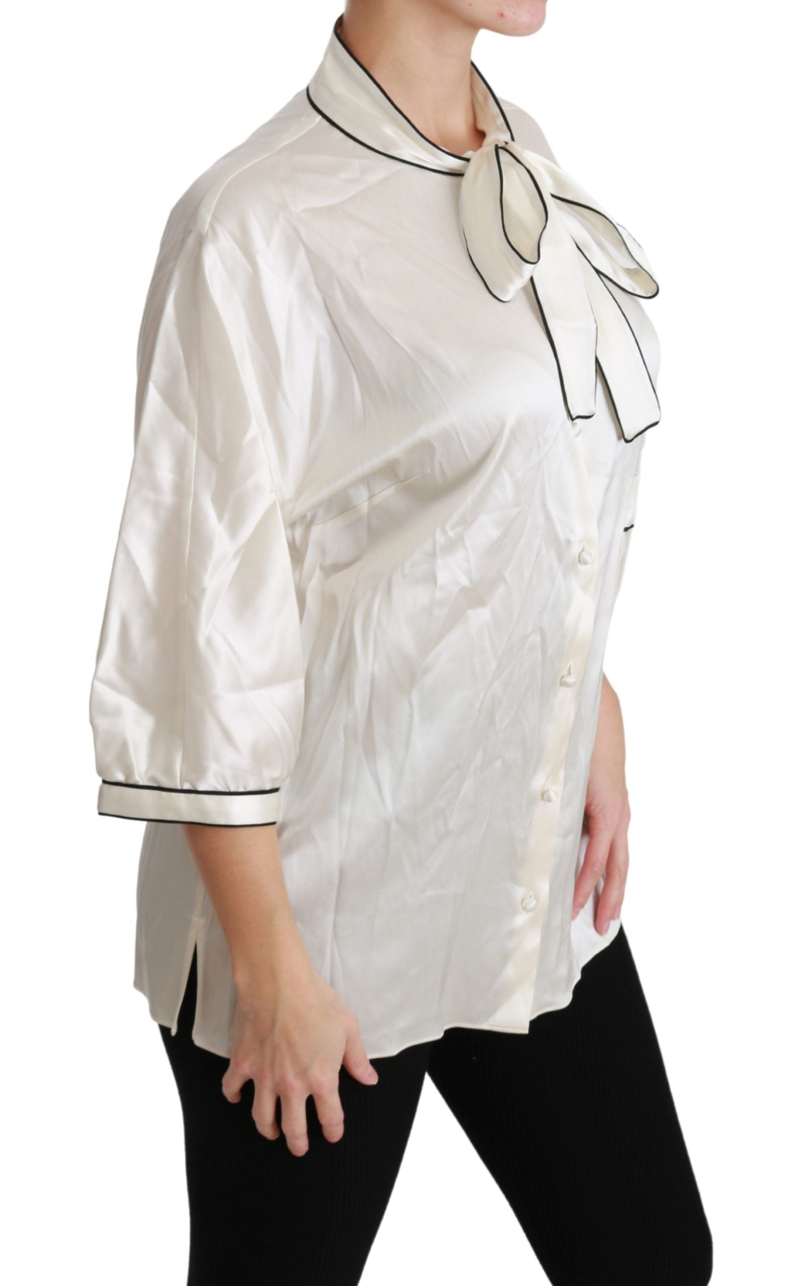 Beige 3/4 Ärmel Hemdbluse Seidentop