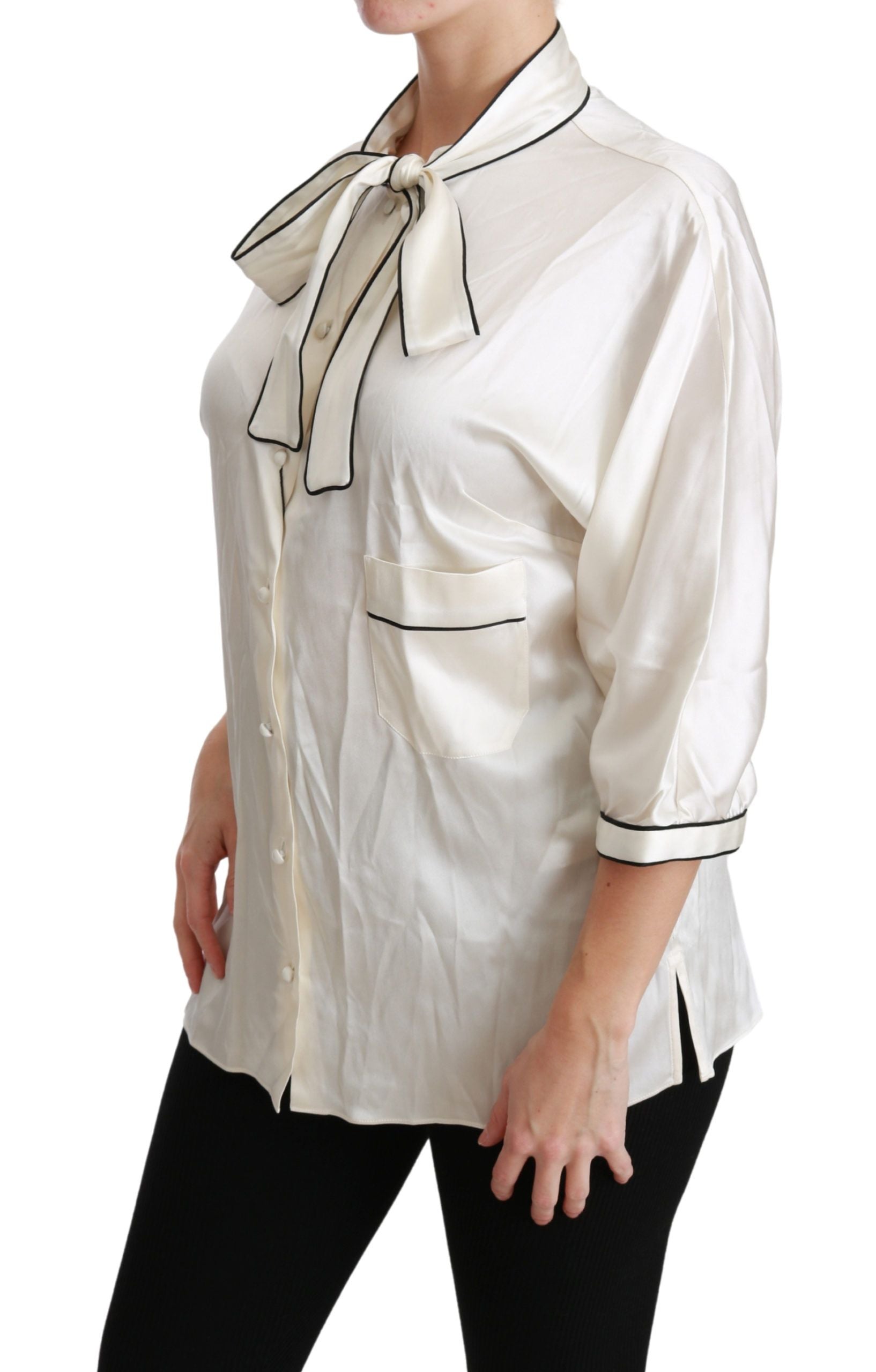 Beige 3/4 Ärmel Hemdbluse Seidentop
