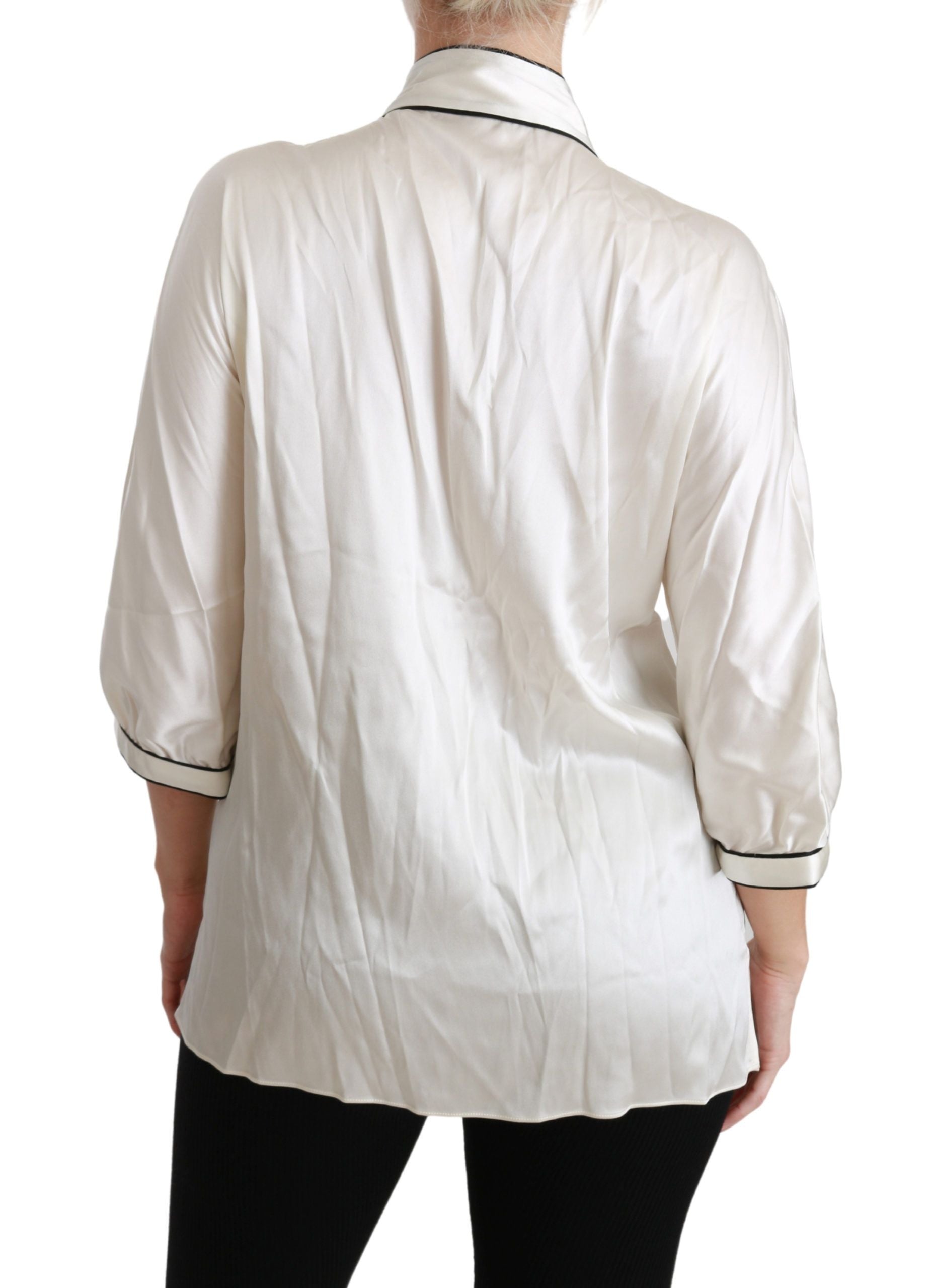Beige 3/4 Ärmel Hemdbluse Seidentop
