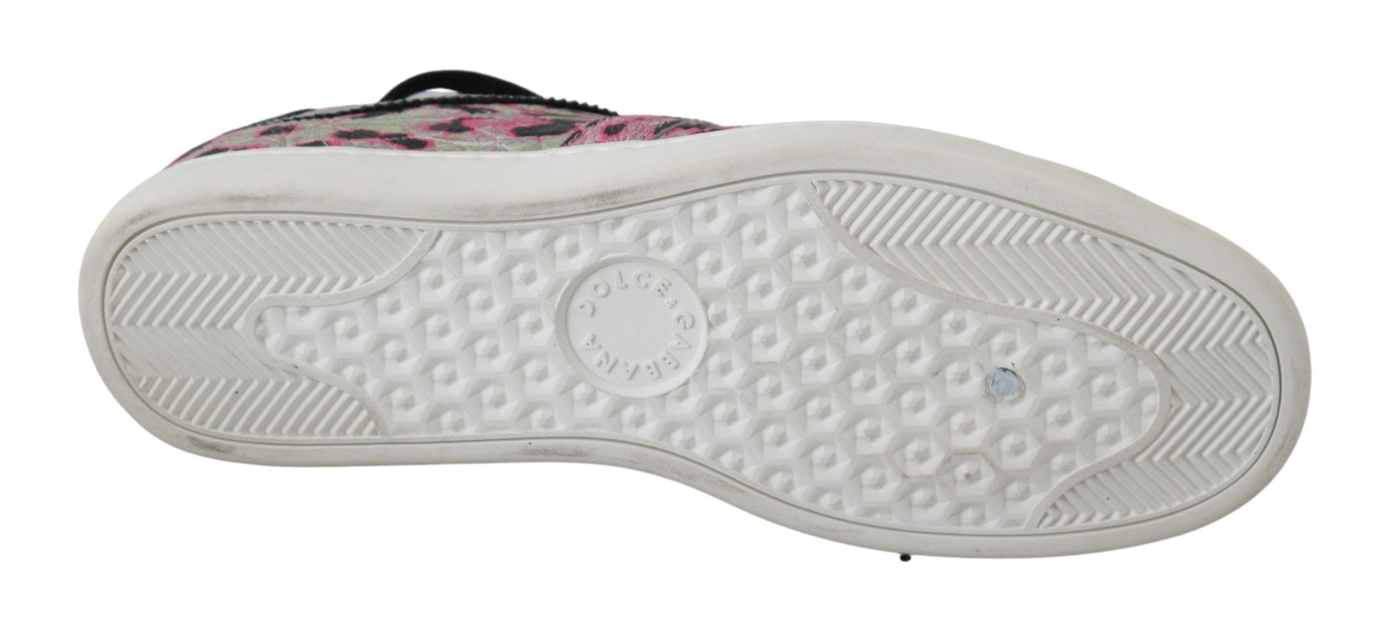 Rosa, flache Trainings-Sneakers aus Leder mit Leopardenmuster