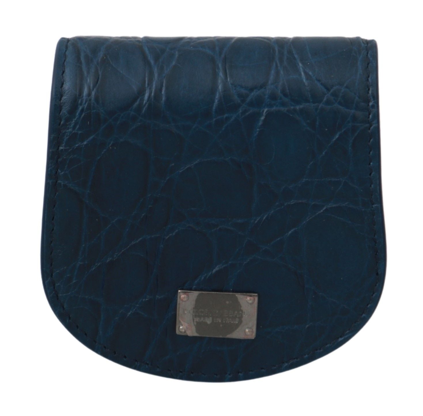 Blaue Ledertasche für Kondome