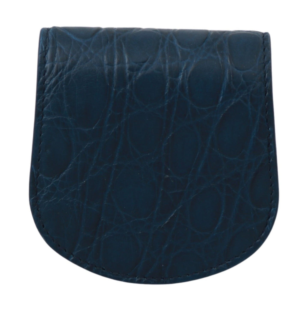 Blaue Ledertasche für Kondome