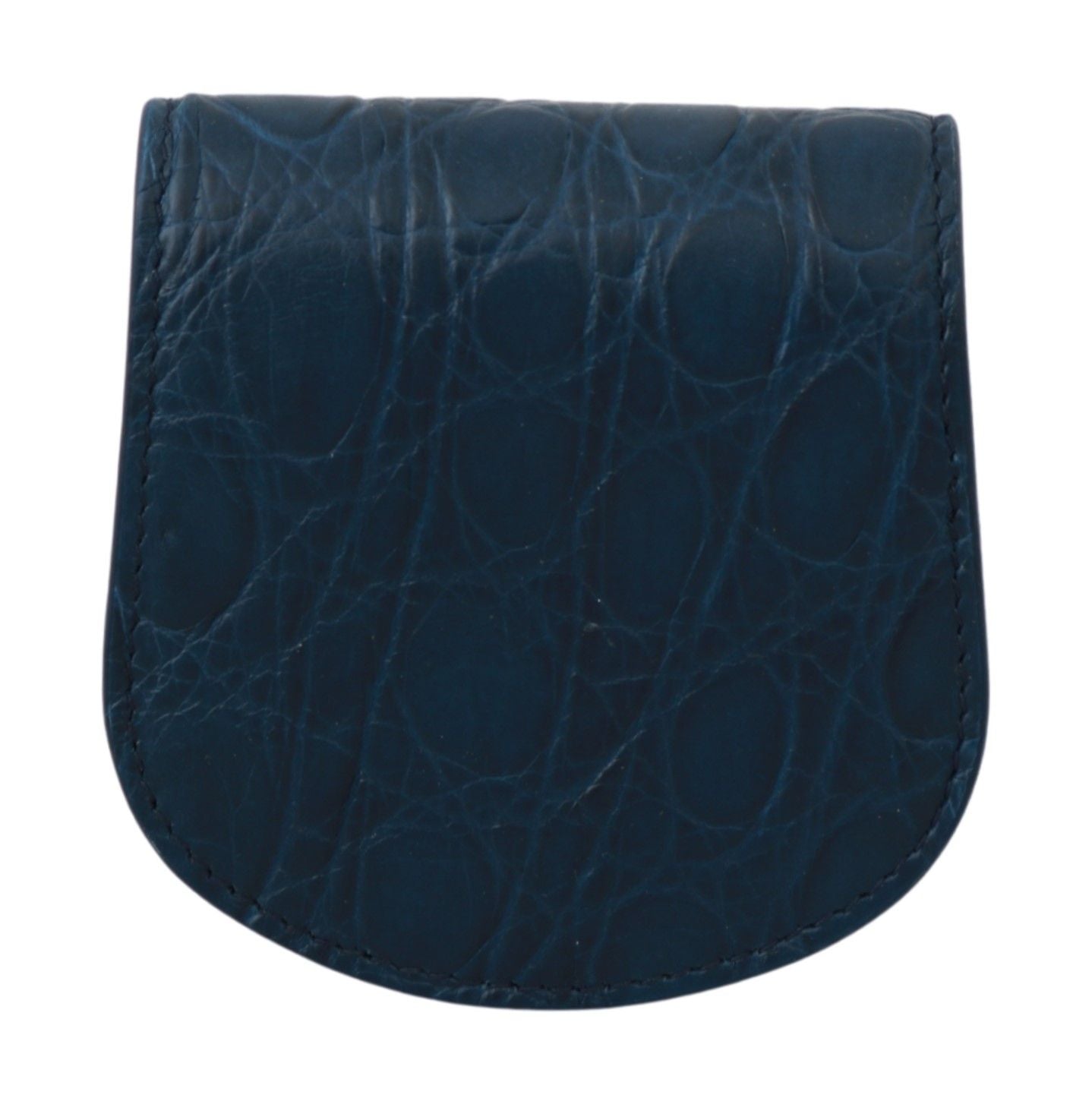 Blaue Ledertasche für Kondome