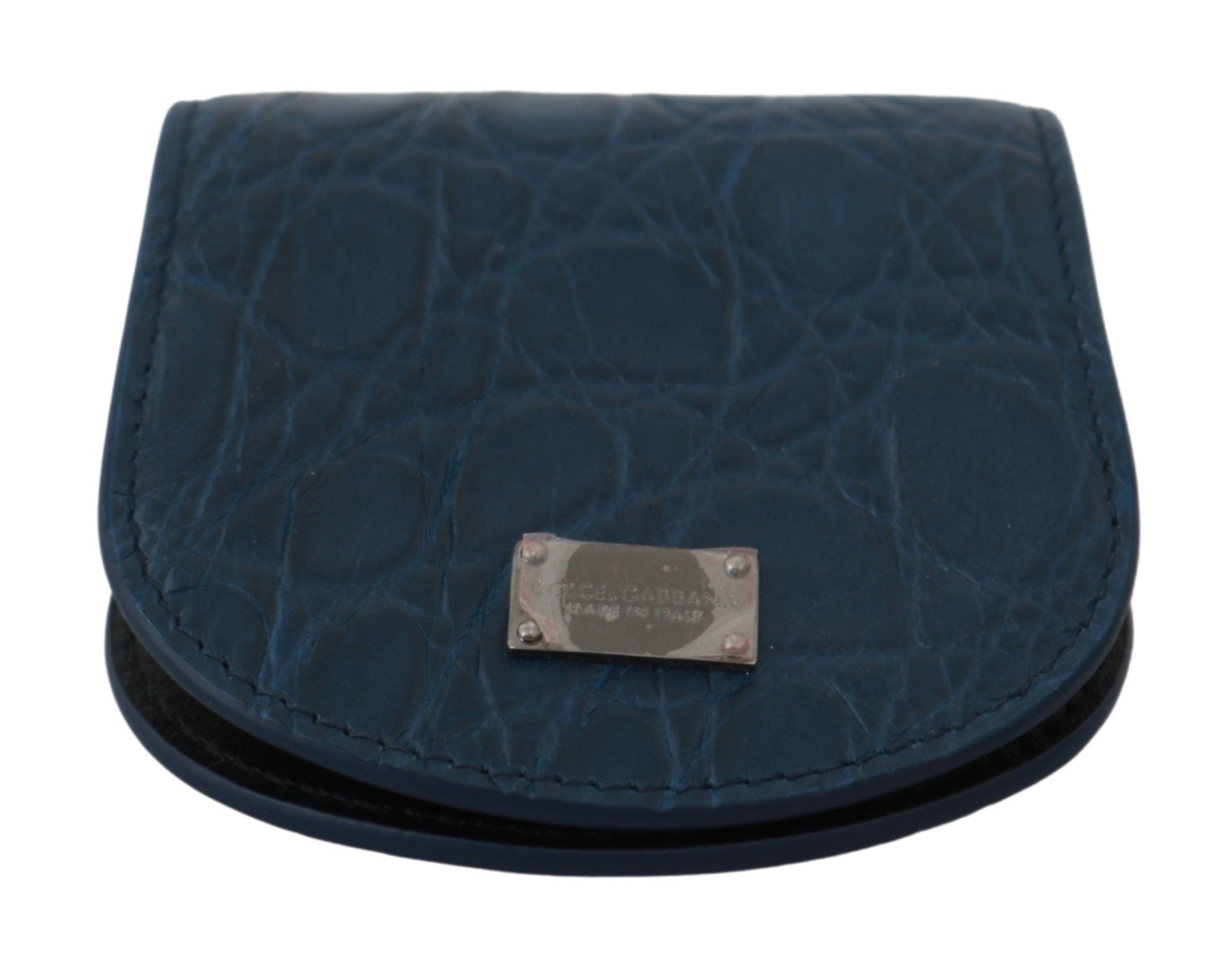 Blaue Ledertasche für Kondome
