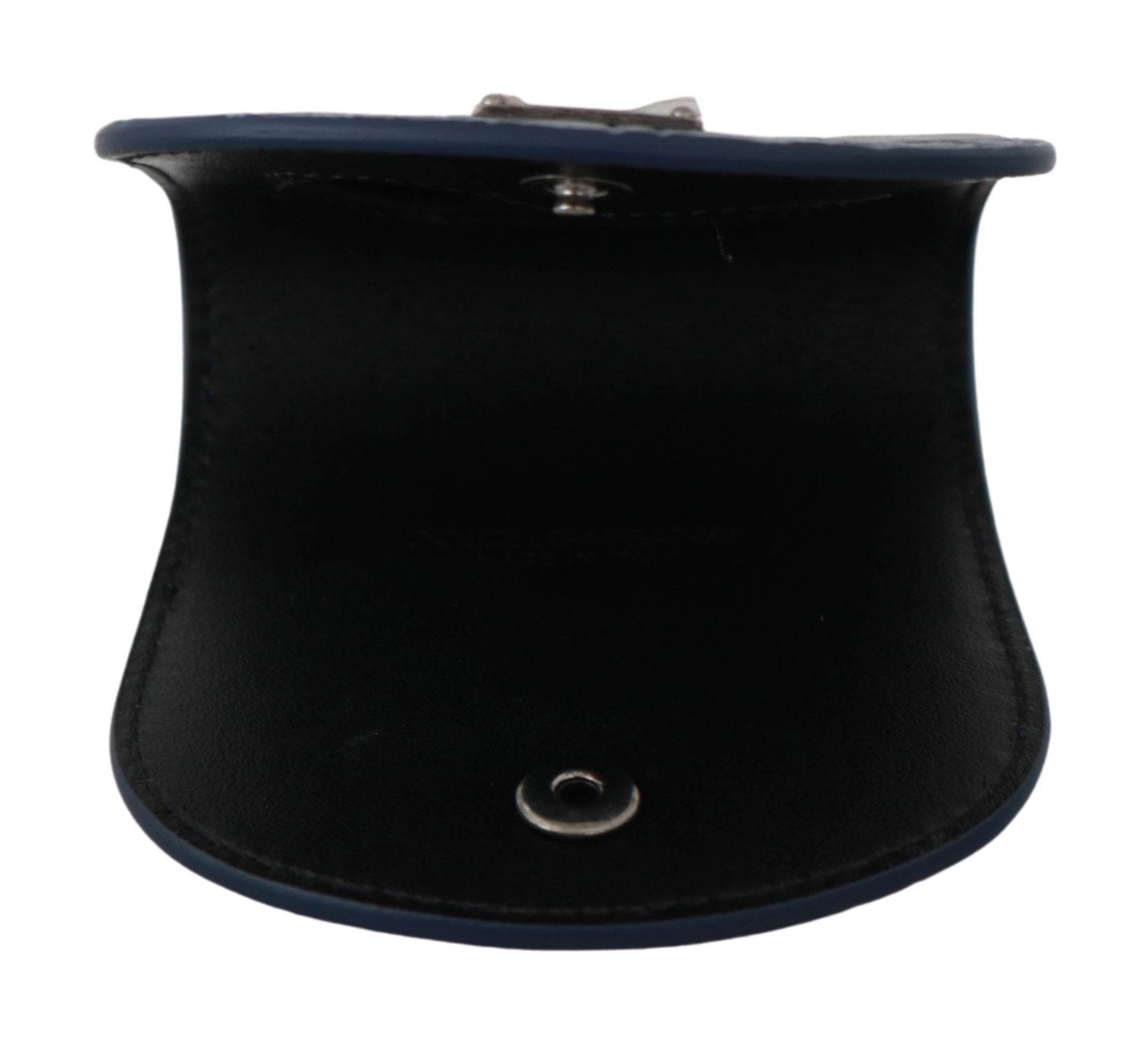 Blaue Ledertasche für Kondome