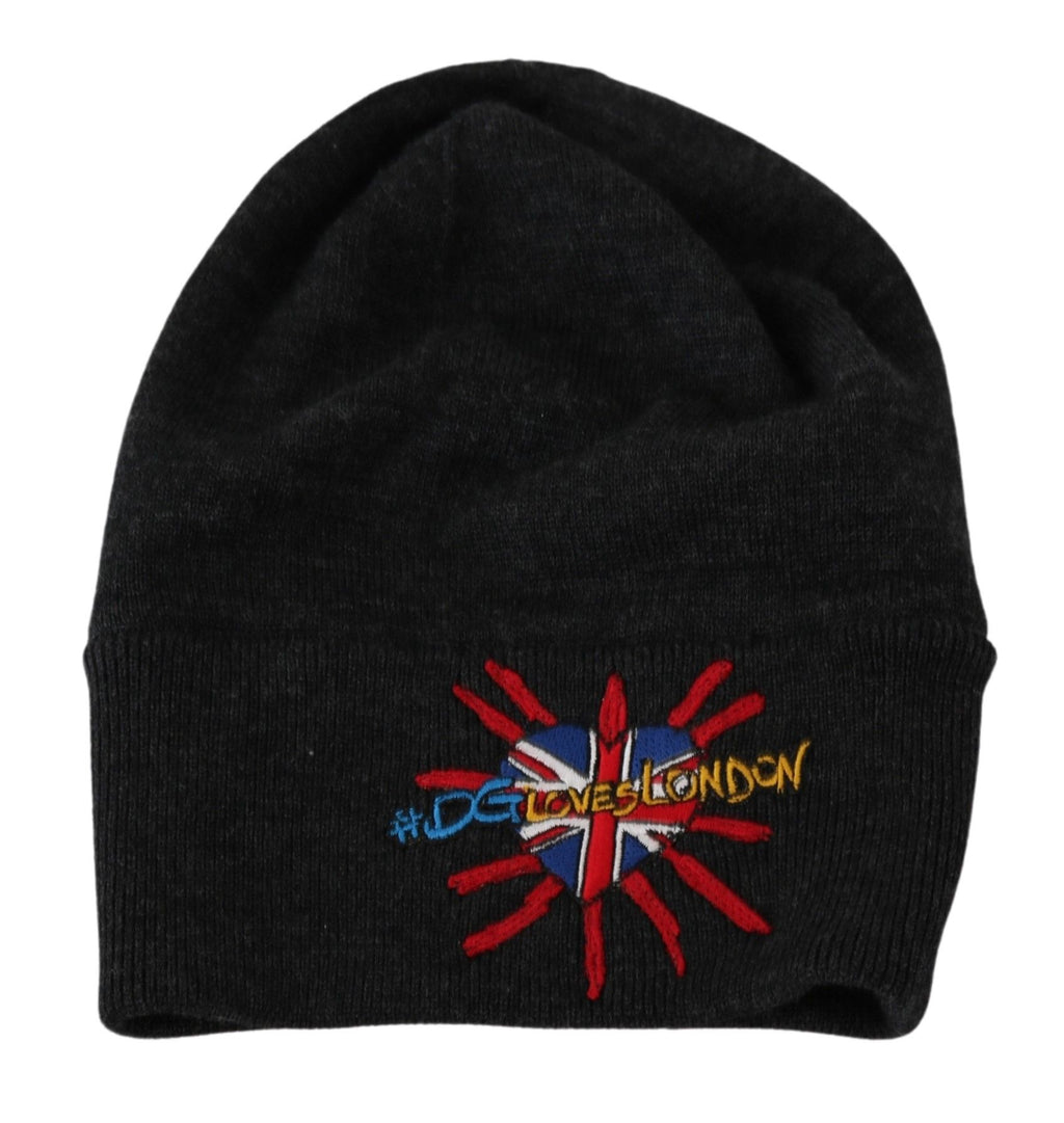 Graue #DGLovesLondon Beanie-Mütze