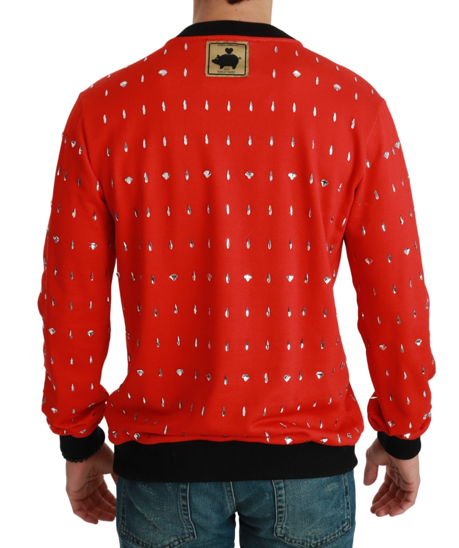 Roter Kristall-Pullover „Schwein des Jahres“