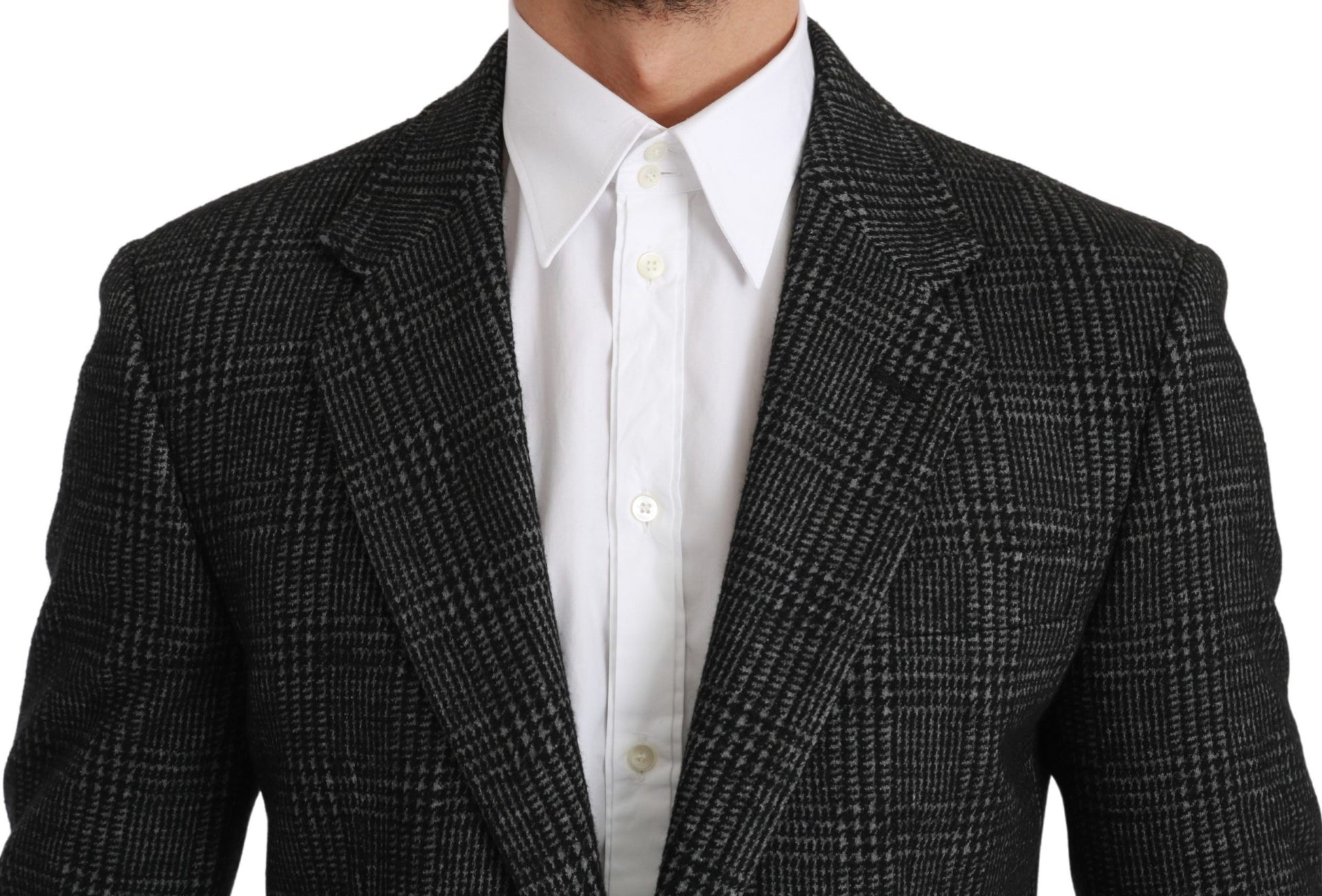 Grau karierter Slim Fit Blazer