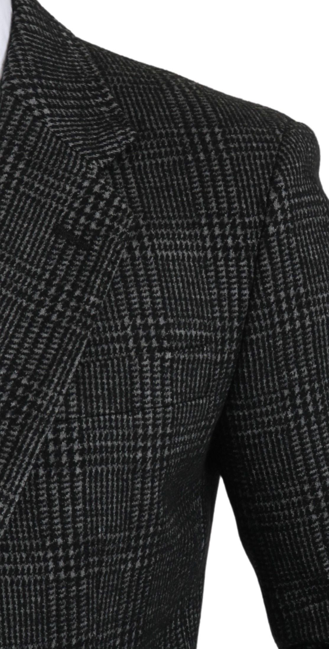 Grau karierter Slim Fit Blazer