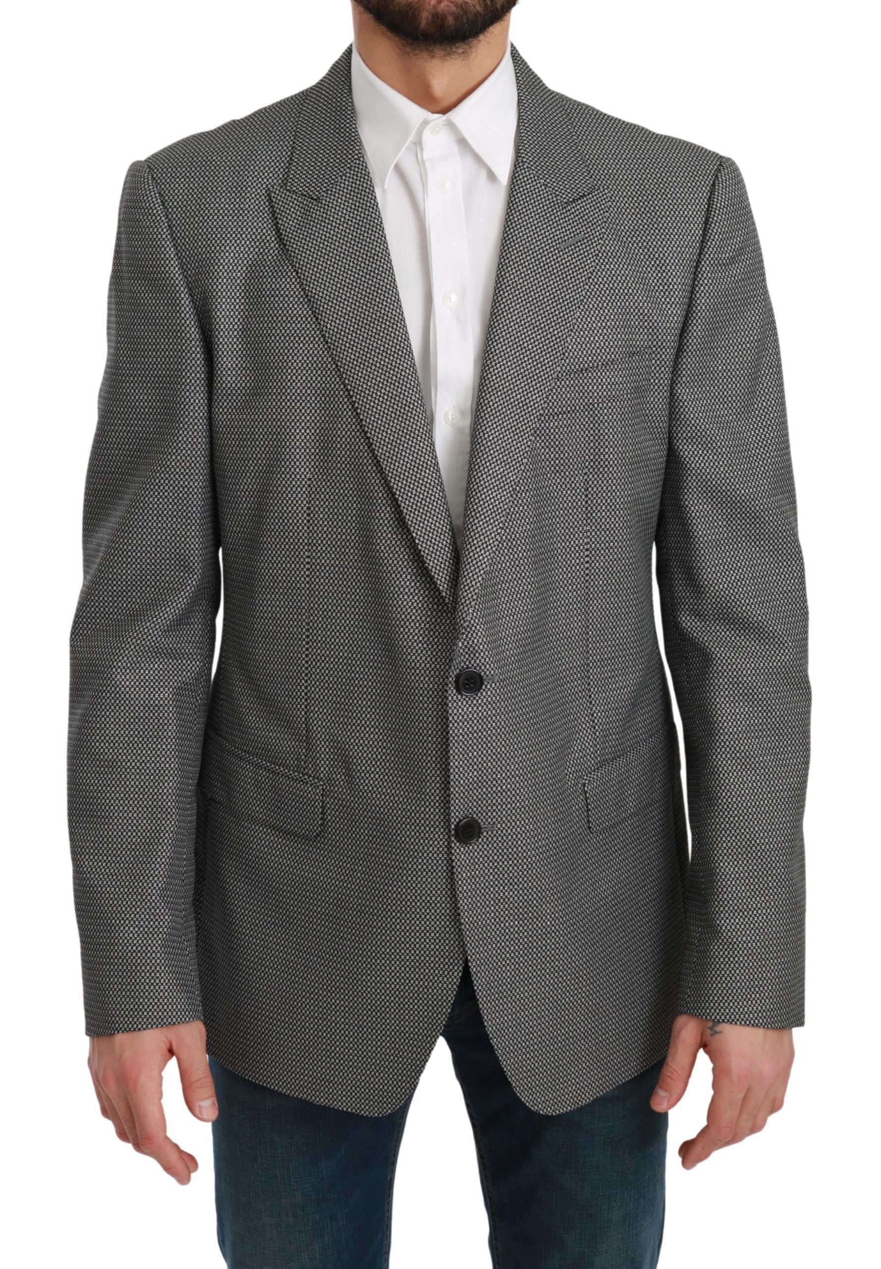 Grauer Slim Fit formeller MARTINI Blazer