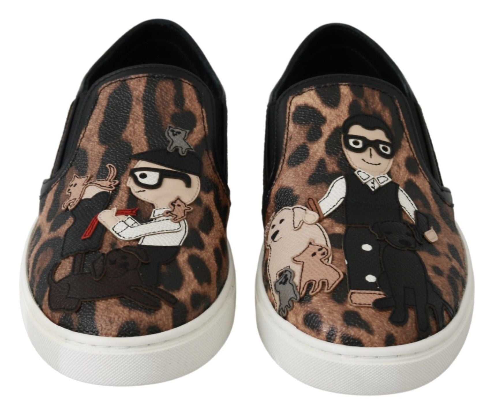 Leder Leopard #dgfamily Loafer Schuhe
