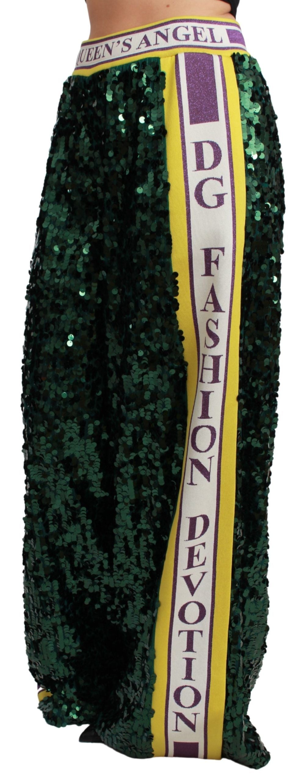 Grüne Paillettenhose Queens Angel Pants