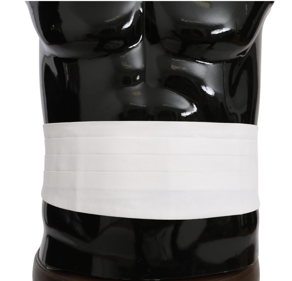 Weißer Herren Taillengürtel Baumwolle Kummerbund