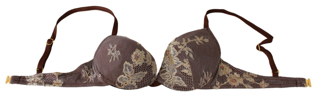 Brauner Spitzen-Strandmode-Bikini-Badeanzug