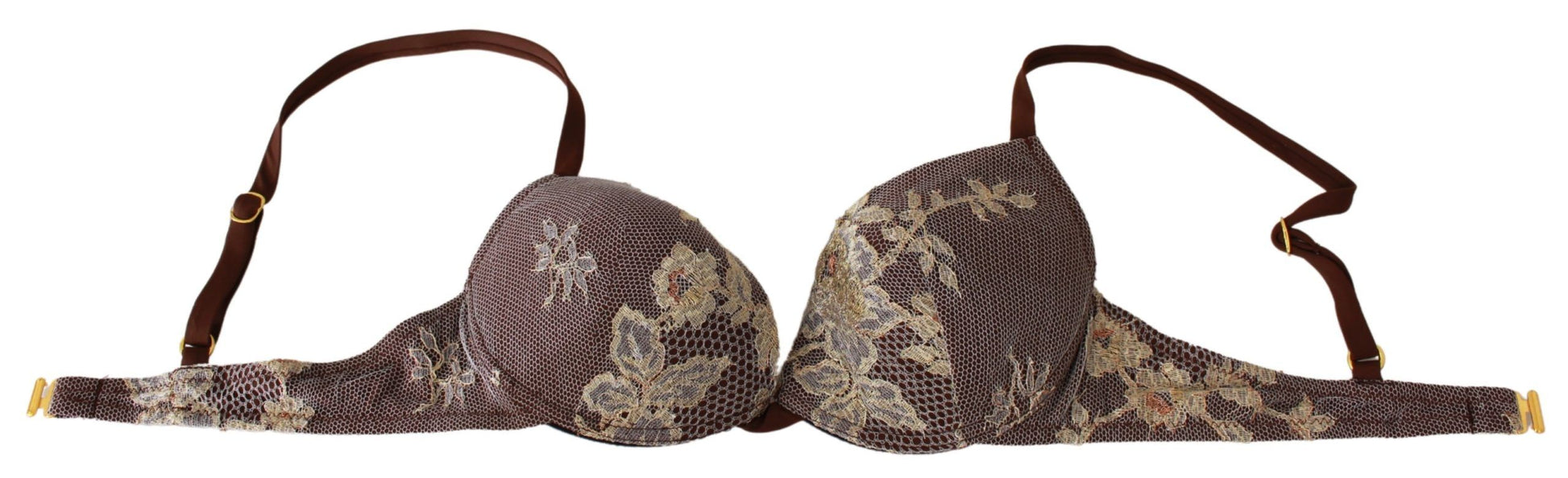 Brauner Spitzen-Strandmode-Bikini-Badeanzug